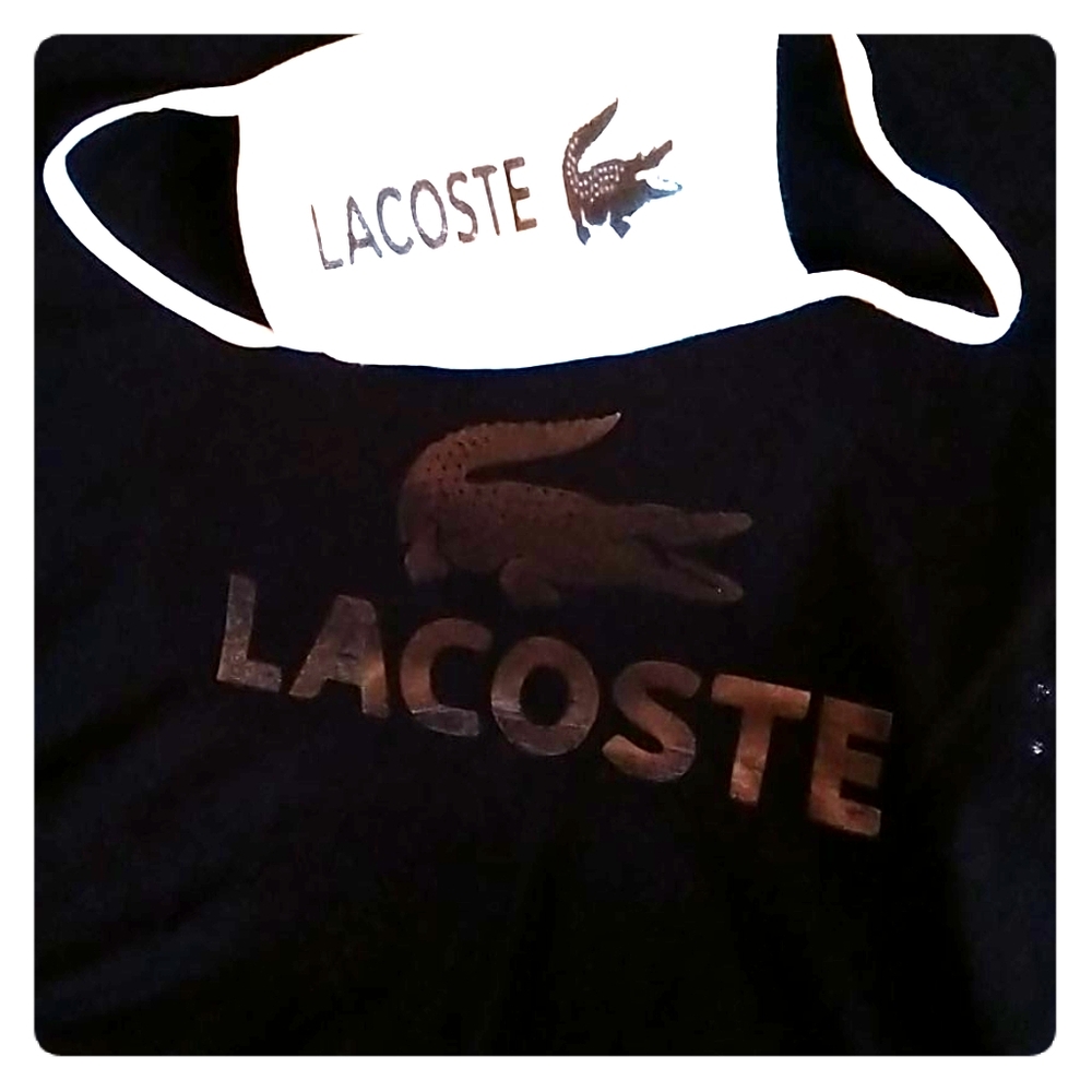 Lacoste bundle, face mask and t shirt